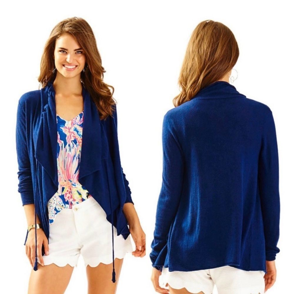 LILLY PULITZER | NEW True Navy Blue Elyn Cardigan Sweater Women’s Size Small